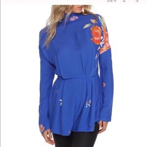 Free People Gemma Dress. Sz Med. Royal Blue